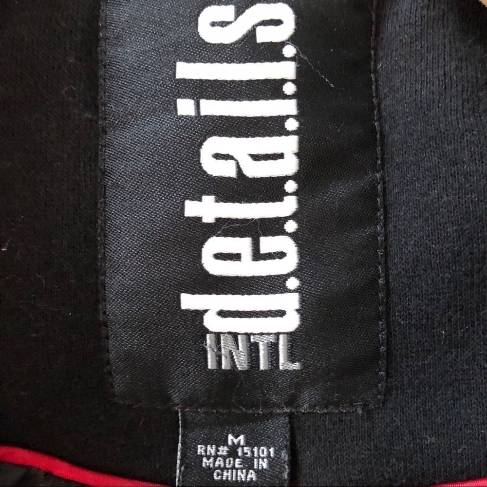 INTL Details Black Pea Coat Detachable Hood Size Medium - Picture 5 of 8